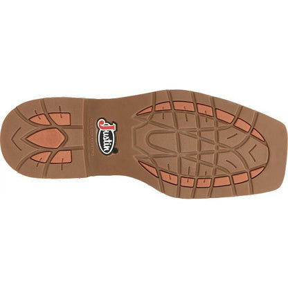 Justin Men's Buster 11" Steel Waterproof Western Work Boot -Brown- SE3101 - Overlook Boots