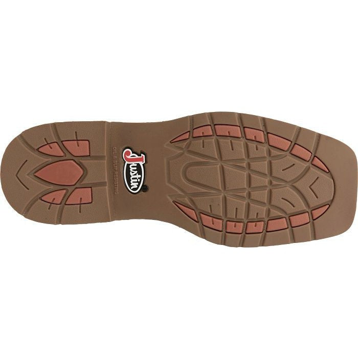 Justin Men's All Round 11" Waterproof Western Work Boot -Brown- SE3114 - Overlook Boots