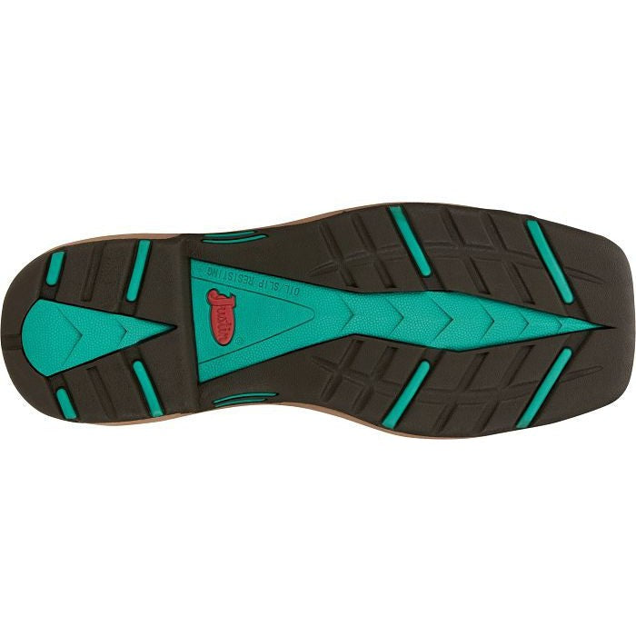 Justin Women's Rush 8" Composite Toe Waterproof Western Work Boot -Brown- SE4360 - Overlook Boots