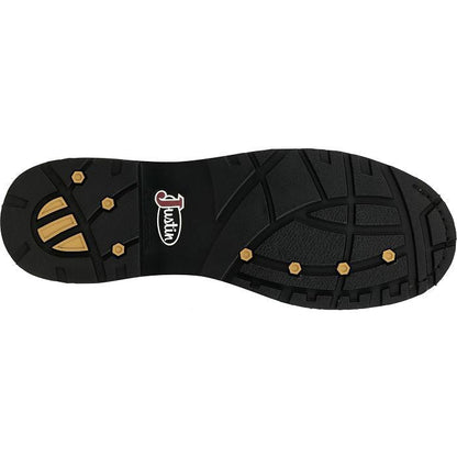 Justin Men's Pulley 10" Waterproof Composite Toe Met Guard Western Work Boot -Brown- SE4630 - Overlook Boots