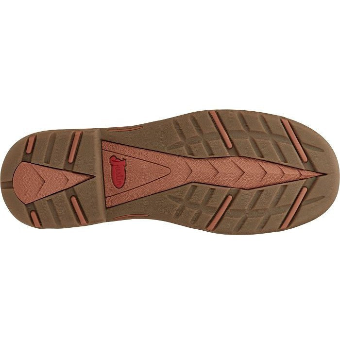 Justin Men's Rush 6" Nano Composite Toe wP Western Work Boot -Brown- SE466 - Overlook Boots