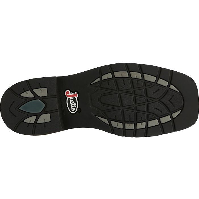 Justin Men's Driller 11" Square Toe Western Work Boot -Brown- SE4681  - Overlook Boots