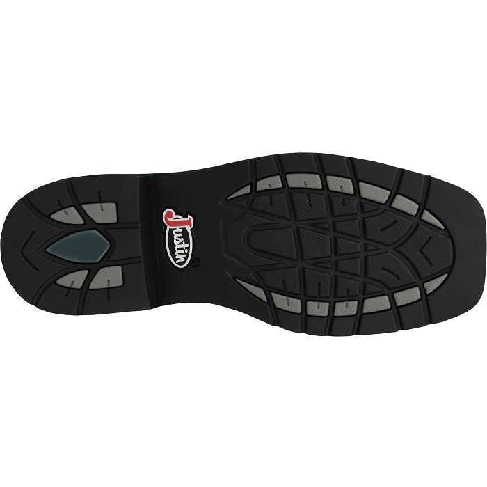 Justin Men's Driller 11" Square Toe Western Work Boot -Brown- SE4687  - Overlook Boots