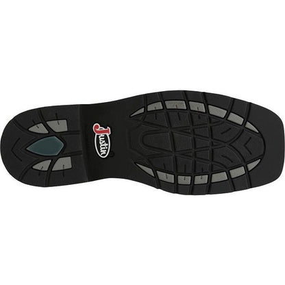 Justin Men's Driller 11" Steel Toe Western Work Boot -Brown/Green- SE4688 - Overlook Boots