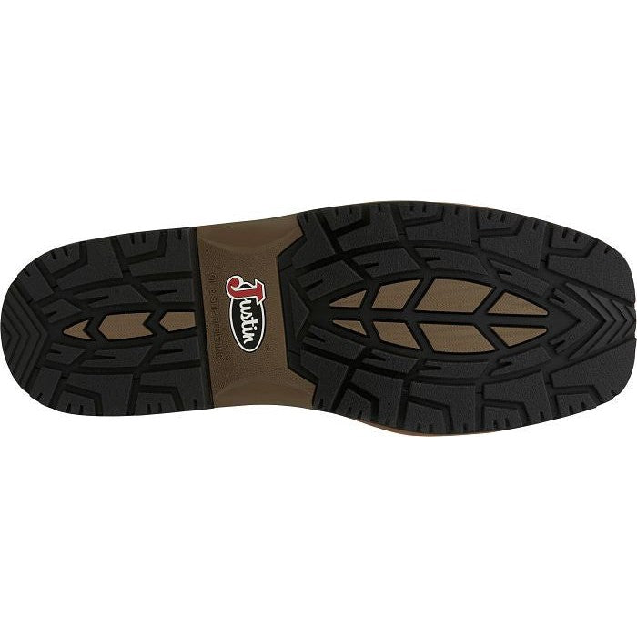 Justin Men's Derrickman 12" Composite Toe Western Work Boot -Brown- SE4833 - Overlook Boots