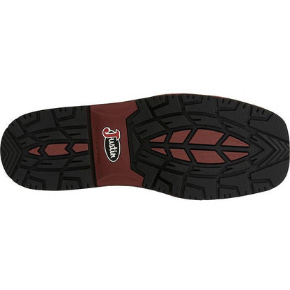 Justin Men's Derrickman 12" Waterproof Western Work Boot -Brown- SE4834 - Overlook Boots