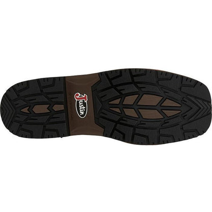 Justin Men's Derrickman 11" Waterproof Steel Toe Western Work Boot -Brown- SE4972 - Overlook Boots