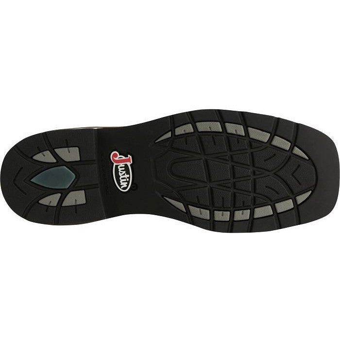 Justin Men's Pulley 8" Steel Toe Lace Up Western Work Boot -Brown- SE682  - Overlook Boots