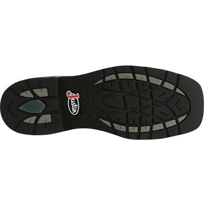 Justin Men's Pulley 8" Steel Toe Lace Up Western Work Boot -Brown- SE682  - Overlook Boots