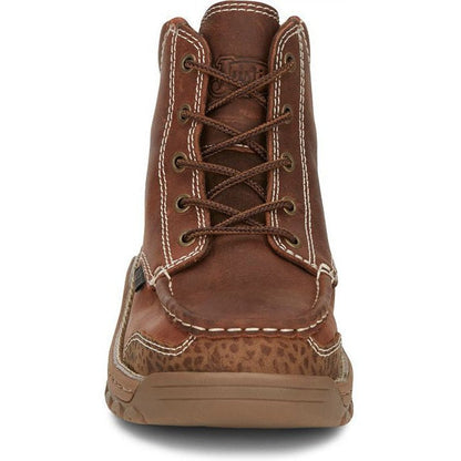 Justin Men's Corbett 5" Alloy Toe Waterproof Western Work Boot -Brown- SE253 - Overlook Boots