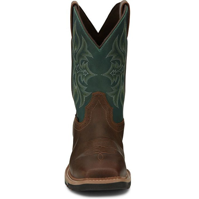 Justin Men's Bolt 11" Composite Toe Waterproof Western Work Boot -Tan- SE4105 - Overlook Boots