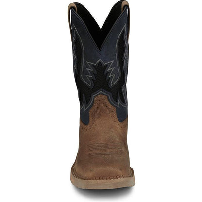 Justin Men's Bolt 11" Square Toe Western Work Boot -Tan- SE4114  - Overlook Boots