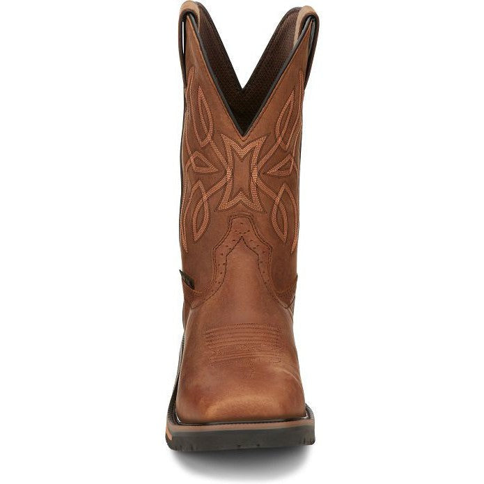 Justin Men's Dallen 11" Nano Composite Toe Western Work Boot -Brown- SE4215 - Overlook Boots