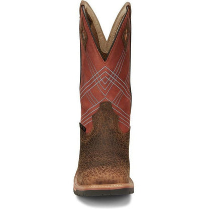 Justin Men's Dalhart 12" Nano Composite Toe Western Work Boot -Brown- SE4218 - Overlook Boots