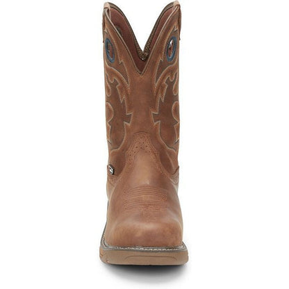 Justin Men's Rush 11" Nano Composite Toe Western Work Boot -Brown- SE4334 - Overlook Boots