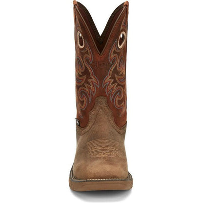Justin Men's Rush 11" Composite Toe Waterproof Wesern Work Boot -Tan- SE4341 - Overlook Boots