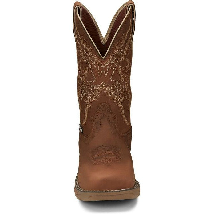 Justin Women's Rush 11" Waterproof Western Work Boot -Tan- SE4353  - Overlook Boots