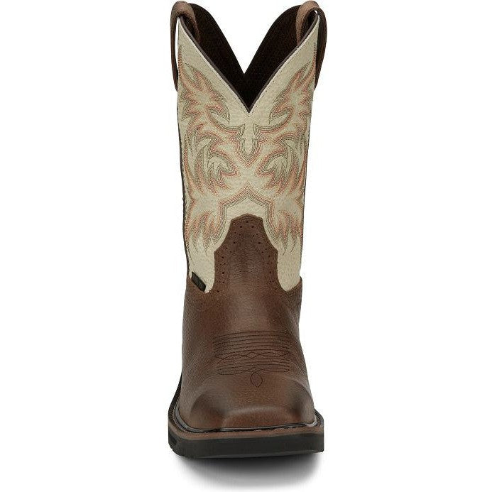 Justin Men's Driller 11" Steel Toe Western Work Boot -Copper- SE4684  - Overlook Boots