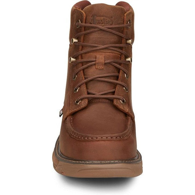 Justin Men's Rush 6" Waterproof Wedge Work Boot -Brown- SE470 - Overlook Boots