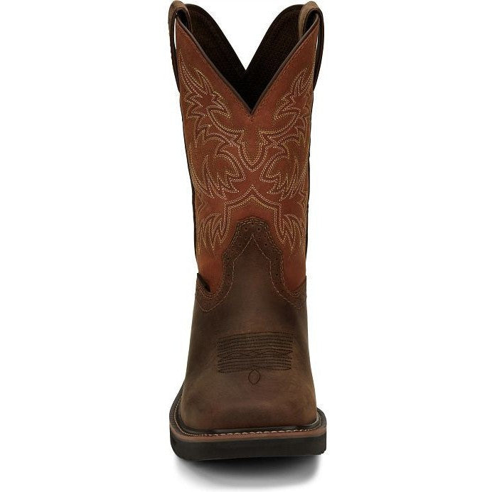 Justin Men's Switch 11" Composite Toe Western Work Boot -Brown- SE4812  - Overlook Boots