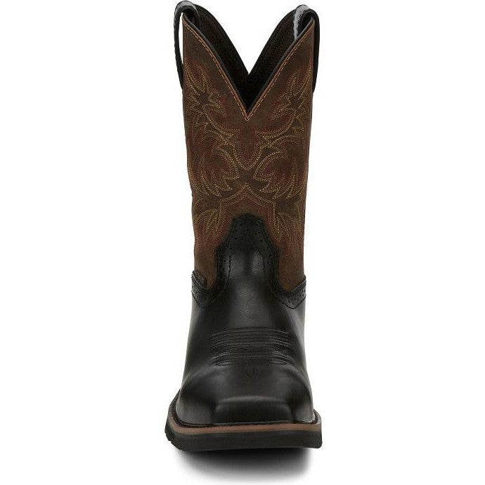 Justin Men's Driller 11" Composite Toe Wesetrn Work Boot -Black- SE4818 - Overlook Boots