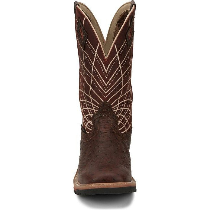 Justin Men's Derrickman 12" Waterproof Western Work Boot -Brown- SE4834 - Overlook Boots