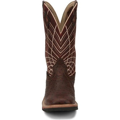 Justin Men's Derrickman 12" Waterproof Western Work Boot -Brown- SE4834 - Overlook Boots