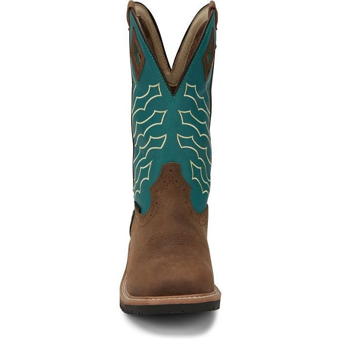 Justin Men's Derrickman 11" Waterproof Steel Toe Western Work Boot -Brown- SE4972 - Overlook Boots