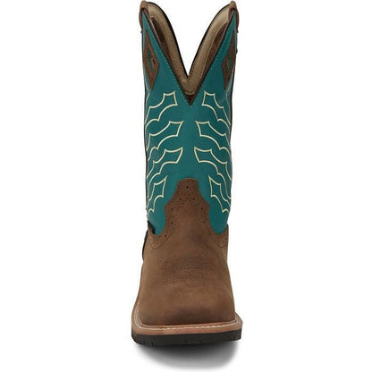 Justin Men's Derrickman 11" Waterproof Steel Toe Western Work Boot -Brown- SE4972 - Overlook Boots