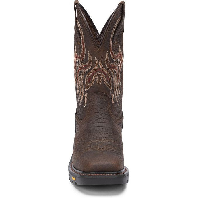 Justin Men's Driscoll 11" Western Work Boot - Pecan Brown - WK2110  - Overlook Boots