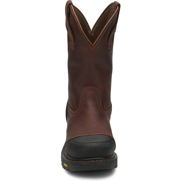 Justin Men's Warhawk II 11" Waterproof Composite Toe Western Work Boot -Brown- WK2152 - Overlook Boots