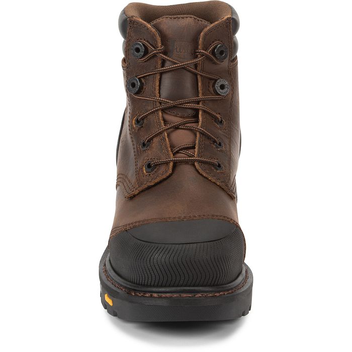 Justin Men's Warhawk 6" Waterproof Composite Toe Work Boot -Brown- WK251 - Overlook Boots