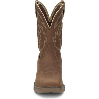 Justin Men's Rush 11" Steel Toe Western Work Boot -Tan- WK4331  - Overlook Boots