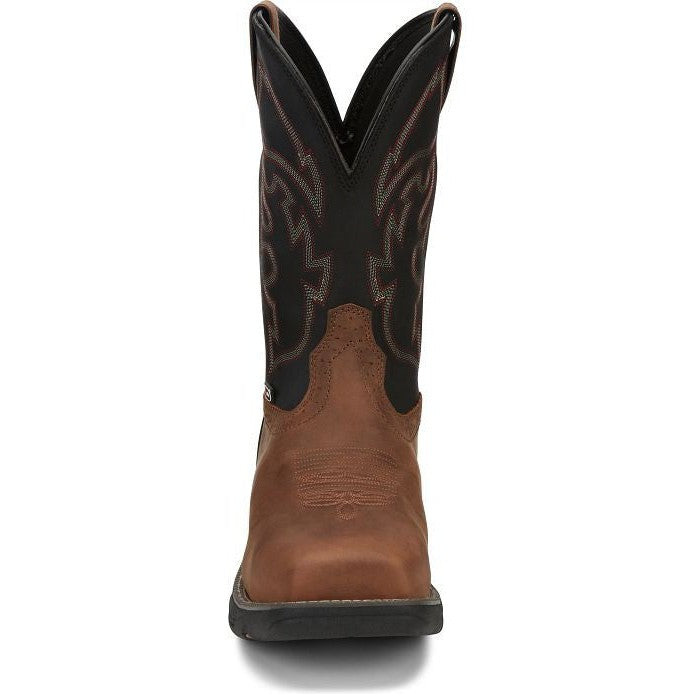 Justin Men's Rush 11" Composite Toe Western Work Boot -Tan- WK4337 - Overlook Boots