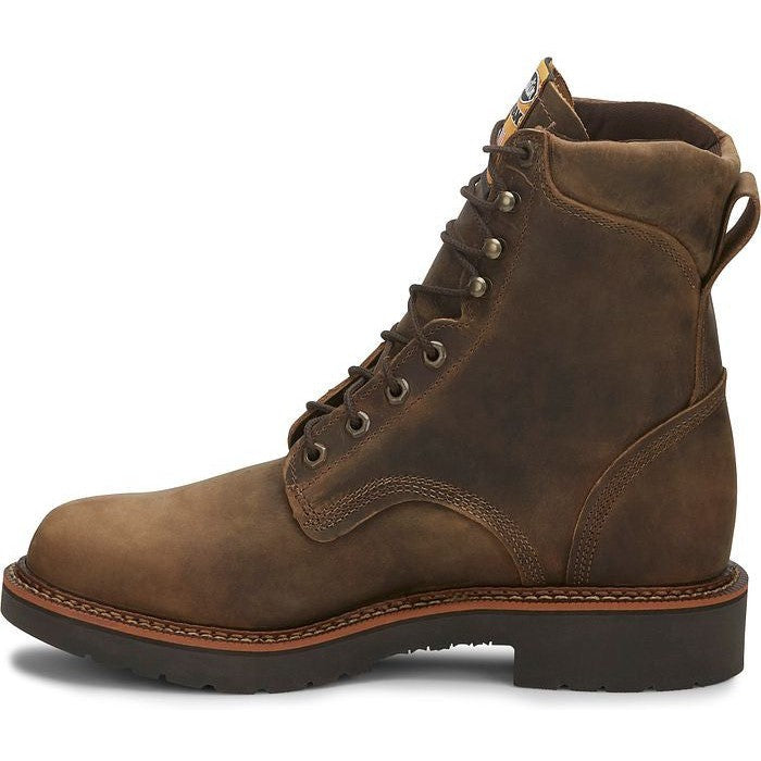 Justin Men's Blueprint 8" Lace Up USA Western Work Boot -Tan- 440  - Overlook Boots
