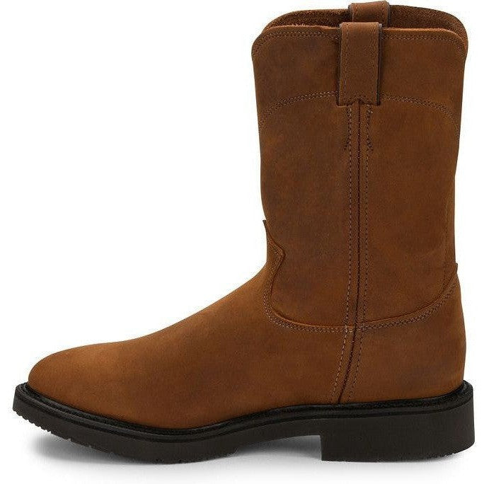 Justin Men's Conductor 10" USA Western Work Boot -Brown- 4760  - Overlook Boots