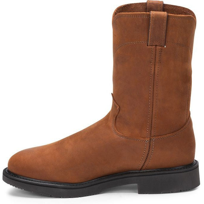 Justin Men's Conductor 10" Steel Toe Western Work Boot - Brown - OW4764 - Overlook Boots