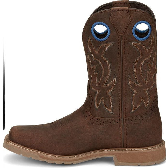 Justin Men's All Round 11" Waterproof Western Work Boot -Brown- SE3114 - Overlook Boots
