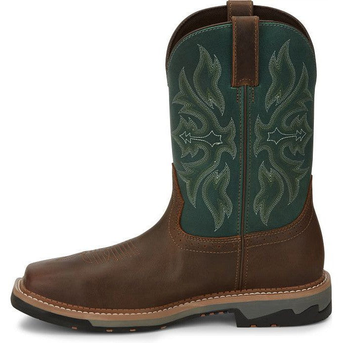 Justin Men's Bolt 11" Composite Toe Waterproof Western Work Boot -Tan- SE4105 - Overlook Boots