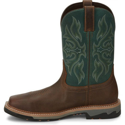 Justin Men's Bolt 11" Composite Toe Waterproof Western Work Boot -Tan- SE4105 - Overlook Boots