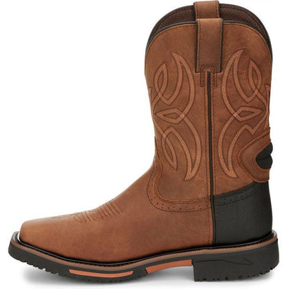 Justin Men's Dallen 11" Nano Composite Toe Western Work Boot -Brown- SE4215 - Overlook Boots