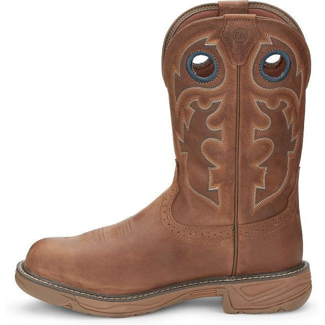 Justin Men's Rush 11" Nano Composite Toe Western Work Boot -Brown- SE4334 - Overlook Boots