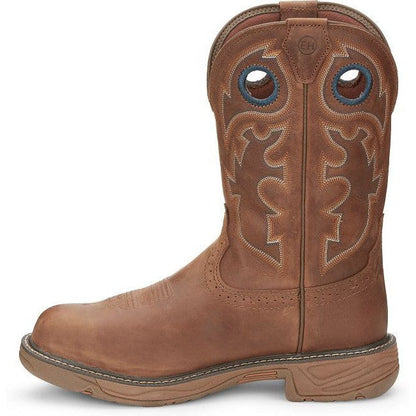 Justin Men's Rush 11" Nano Composite Toe Western Work Boot -Brown- SE4334 - Overlook Boots