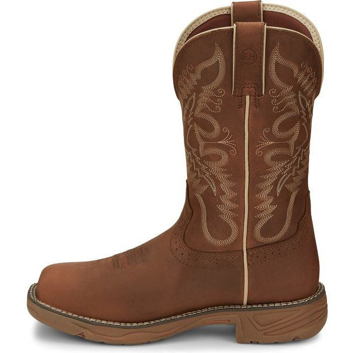 Justin Women's Rush 11" Waterproof Western Work Boot -Tan- SE4353  - Overlook Boots