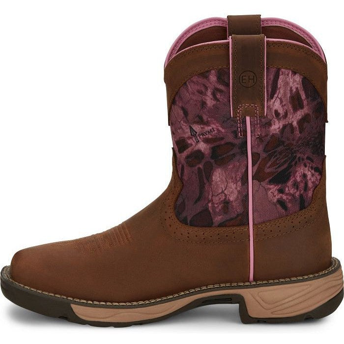 Justin Women's Rush 8" Waterproof Western Work Boot -Brown- SE4358  - Overlook Boots