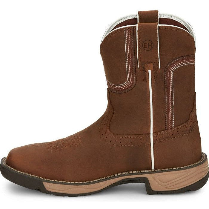 Justin Women's Rush 8" Waterproof Western Work Boot -Brown- SE4359  - Overlook Boots