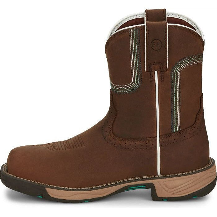 Justin Women's Rush 8" Composite Toe Waterproof Western Work Boot -Brown- SE4360 - Overlook Boots