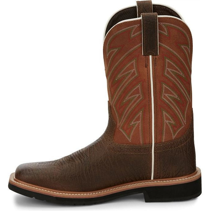 Justin Men's Electrician 11" Western Work Boot - Brown - SE4560  - Overlook Boots
