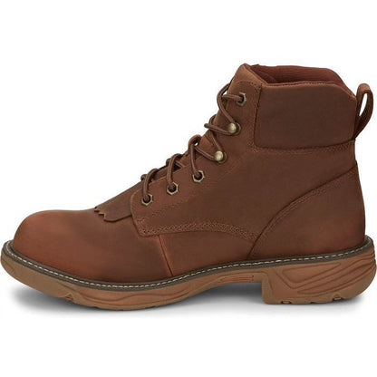 Justin Men's Rush 6" Waterproof Western Work Boot -Brown- SE465  - Overlook Boots