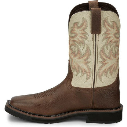 Justin Men's Driller 11" Steel Toe Western Work Boot -Copper- SE4684  - Overlook Boots